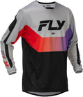 Dres Fly Racing Kinetic šedá/červená/fialová/černá