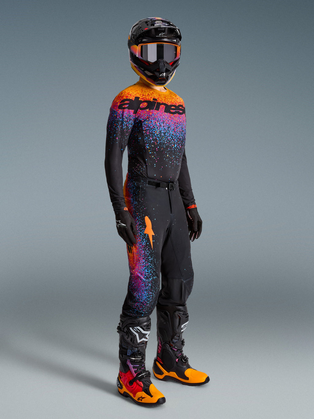 Dres Alpinestars Supertech limitovaná edice Black Hole černá/multicolor