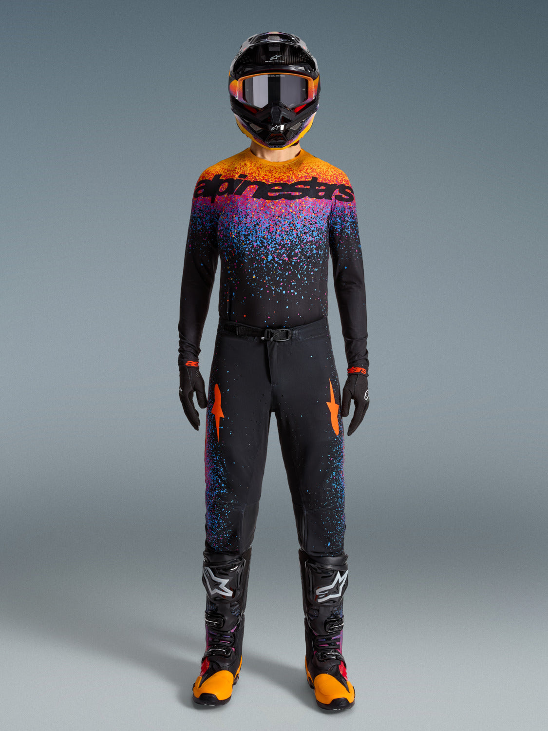 Dres Alpinestars Supertech limitovaná edice Black Hole černá/multicolor