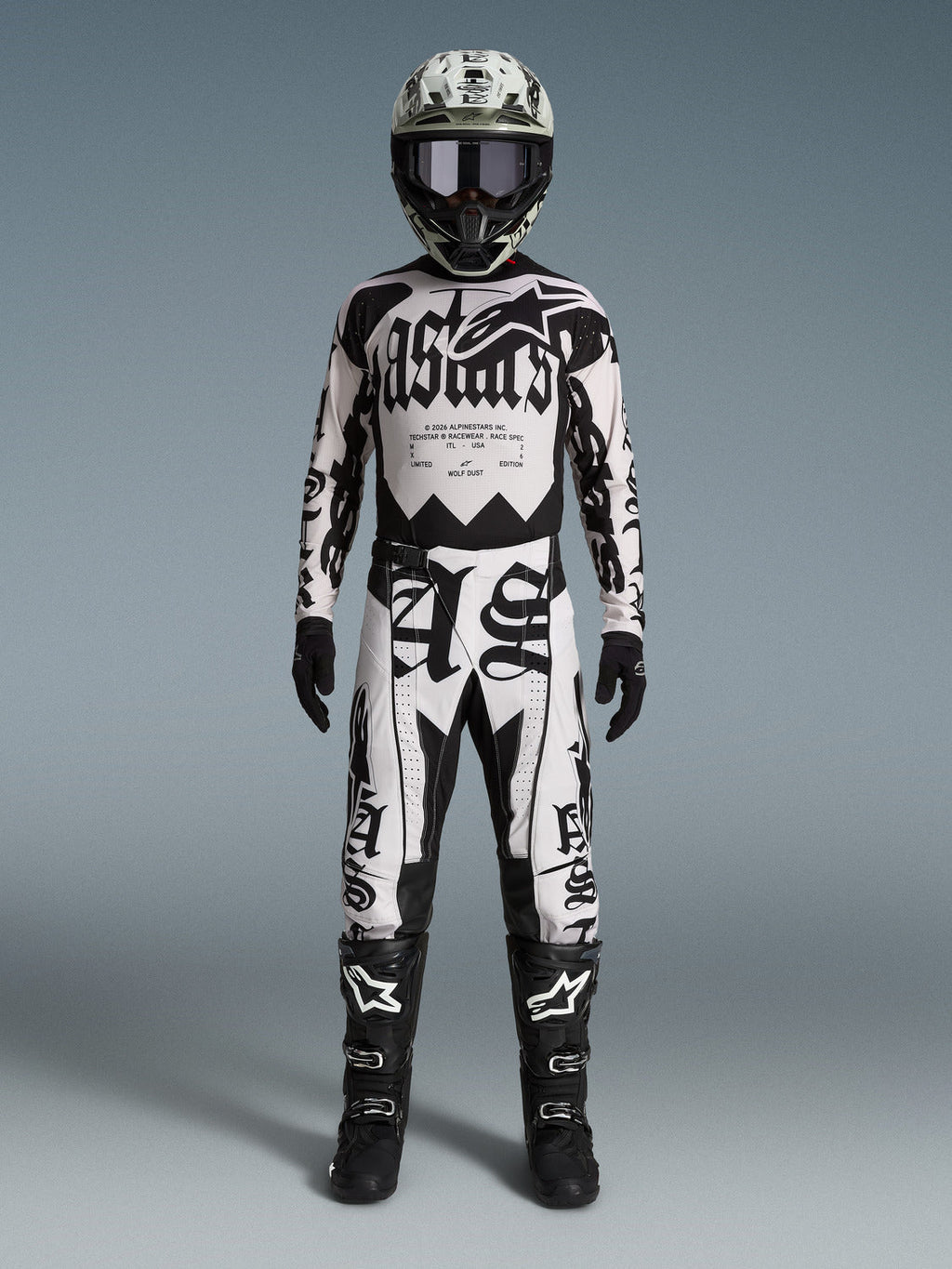 Dres Alpinestars Techstar limitovaná edice Wolf Dust písková/černá