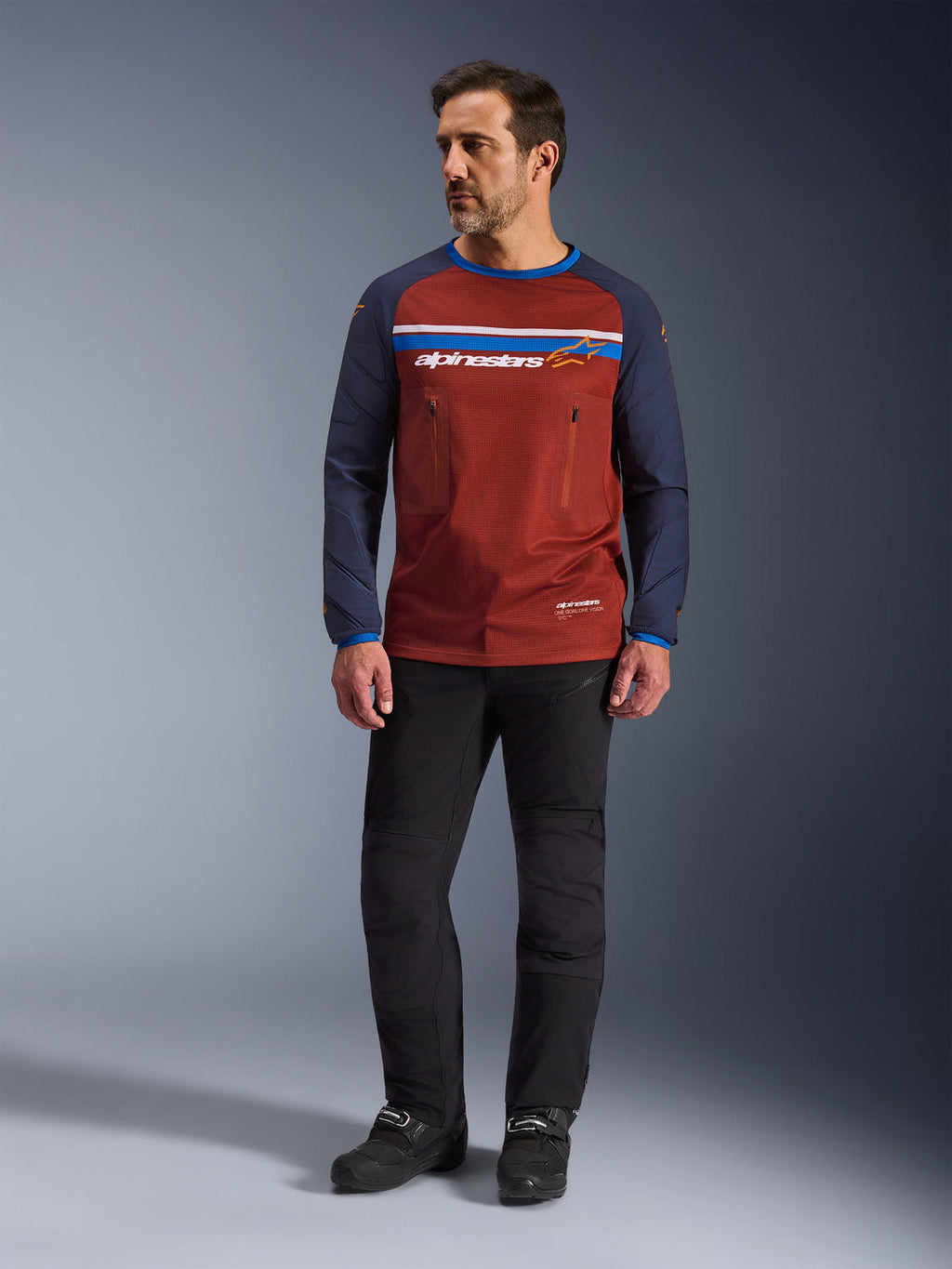 Dres Alpinestars Maxdura Dual oranžová/tmavě modrá