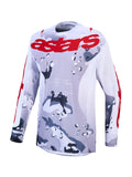 Dres Alpinestars Racer AIR Lone šedá camo/bílá/červená