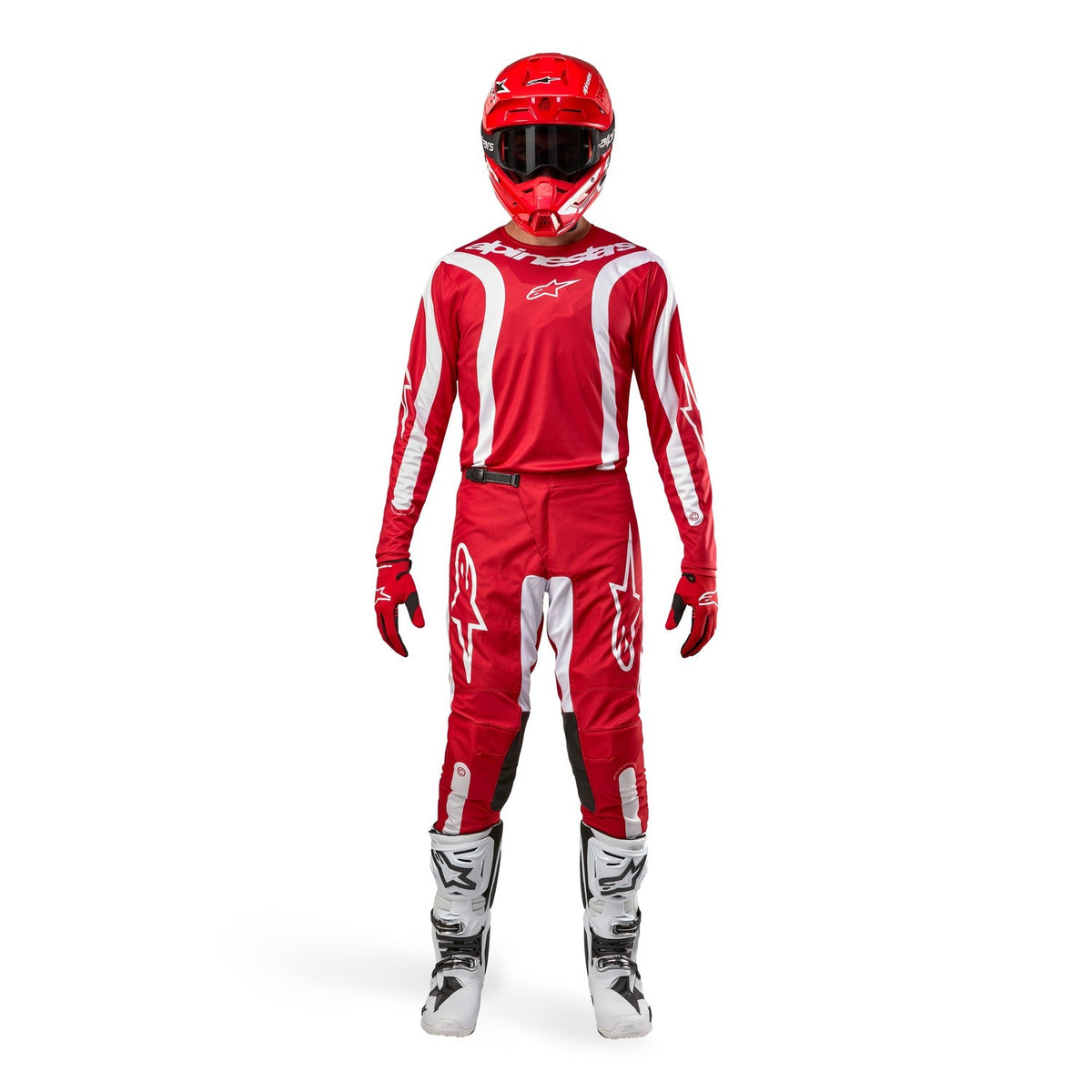 Kalhoty Alpinestars Fluid Lurv červená/bílá