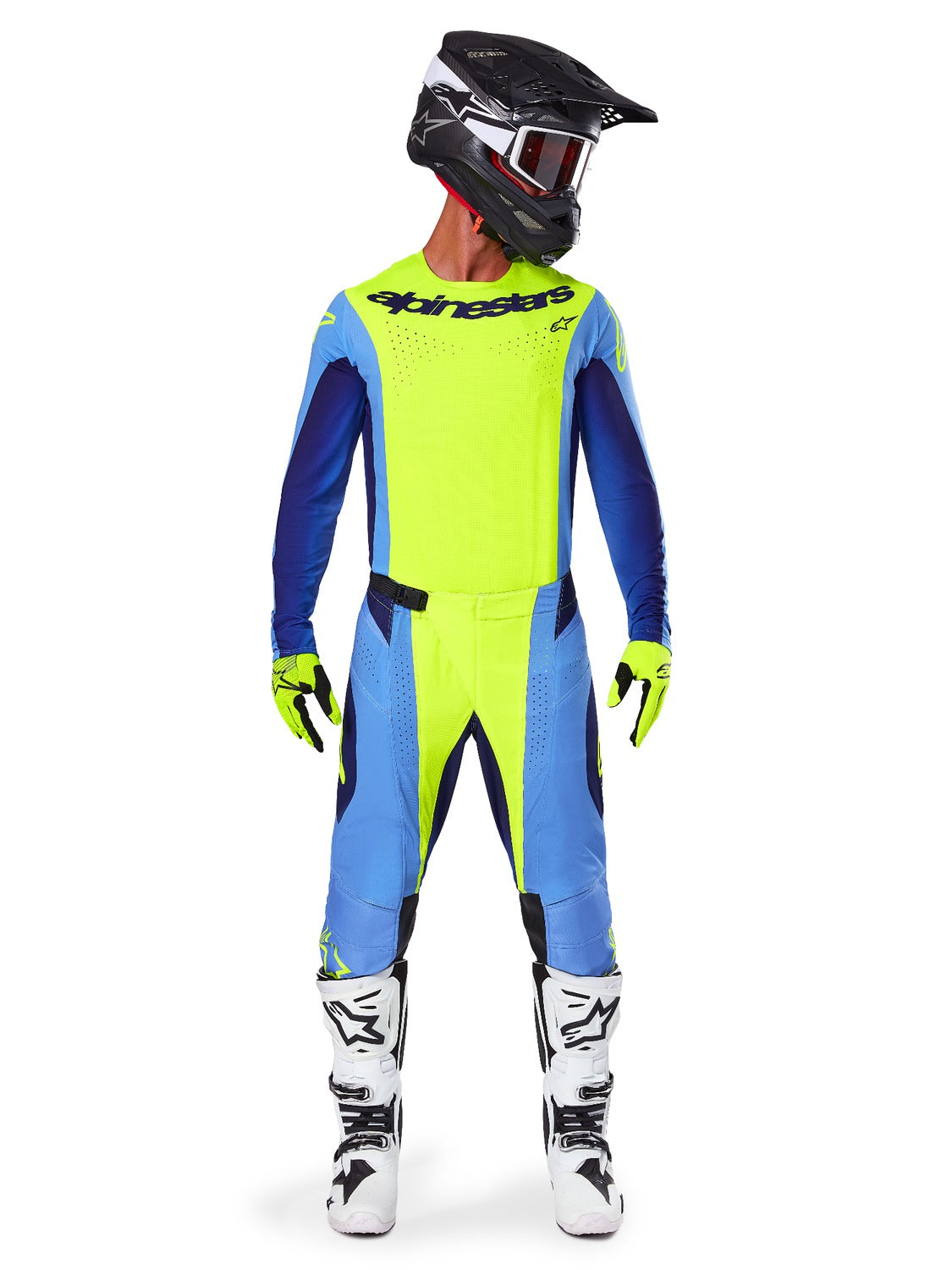 Kalhoty Alpinestars Techstar Melt žlutá fluo/modrá