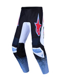Kalhoty Alpinestars Fluid Drag černá/bílá/světle modrá/červená fluo