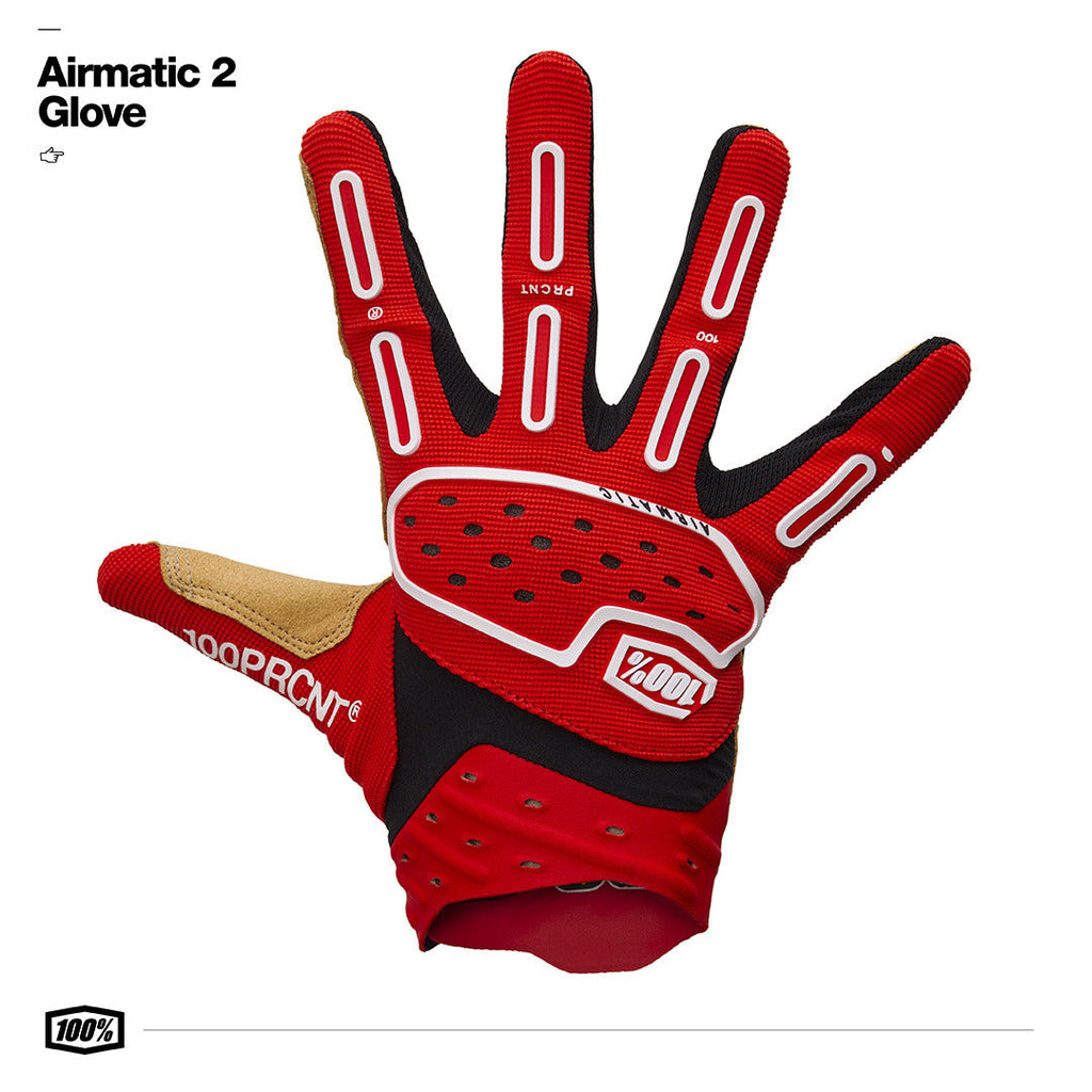 Rukavice 100% Airmatic 2 červená/černá
