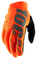 Rukavice 100% Brisker fluo oranžová/černá