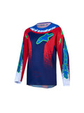 Dětská dres Alpinestars Fluid Drag Youth tmavě modrá/červená/zelená/bílá